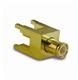 MCX RF Connector, 6GHz, 50 Ohm, Solder, Thru-Hole, Straight, Gold
