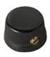 Control Knob, Knurl/Round Thermoplastic Black