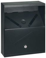 2.3L Black Steel Wall Mounting Ash Tray, 95mm x 320mm x 250mm