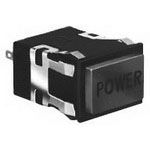 Switch Push Button N.O. DPST Rectangular Button 10A 250VAC 30VDC Momentary Contact Quick Connect/Solder Panel Mount