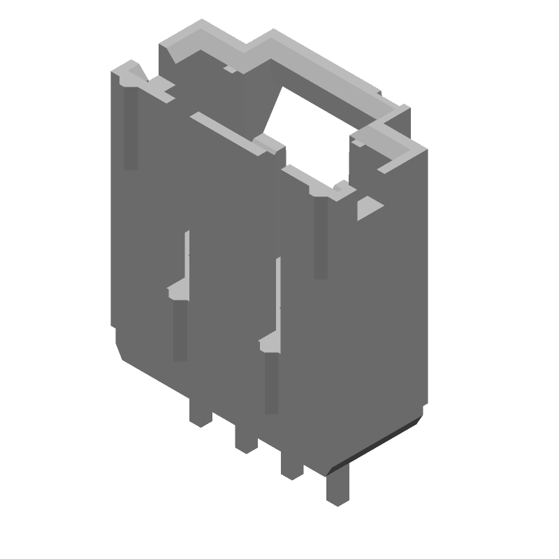 4 Pos 2.54mm Header HDR, Male Pin, 3A, Gold, Thru-Hole