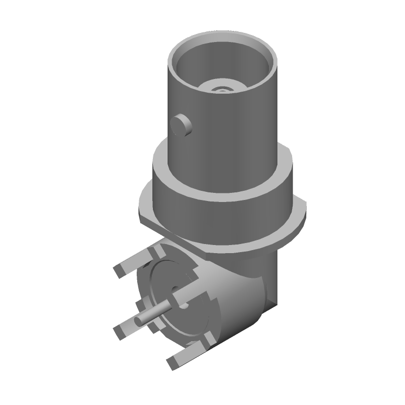 RF Connector, Female, Right Angle, 4GHz, 50 Ohm, PCB Mount