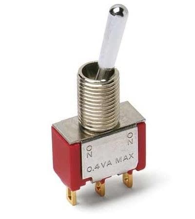 Switch Toggle ON None ON SPDT Flat Lever PC Pins 5A 250VAC 28VDC PC Mount with Bracket