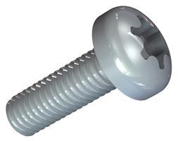TR FASTENINGS         1961040012071DO             Machine Screw, M4, 12 mm, Bright Zinc, Steel, Pan Head Torx