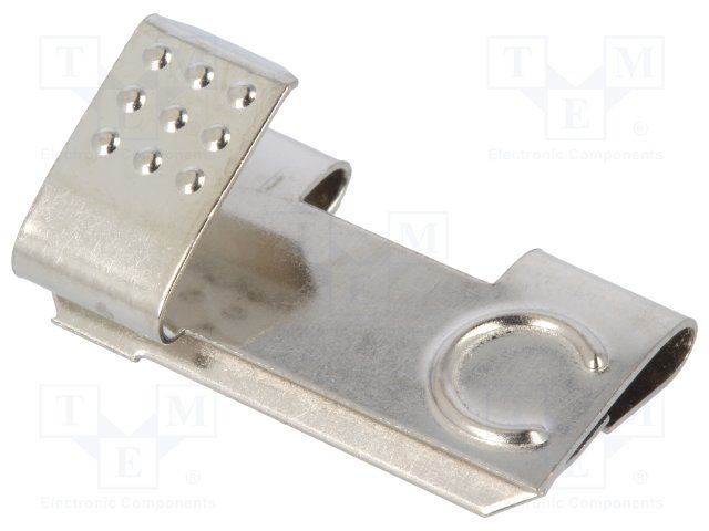 Steel Battery Clip, 2-Cell, Snap-On, Nickel Plated