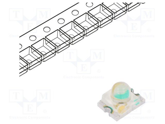 Single Color LED, Green, Water Clear, T-3/4, 1.8mm, 3.20 X 2.40 MM, 2.40 MM HEIGHT, ROHS COMPLIANT, SMD, 2 PIN