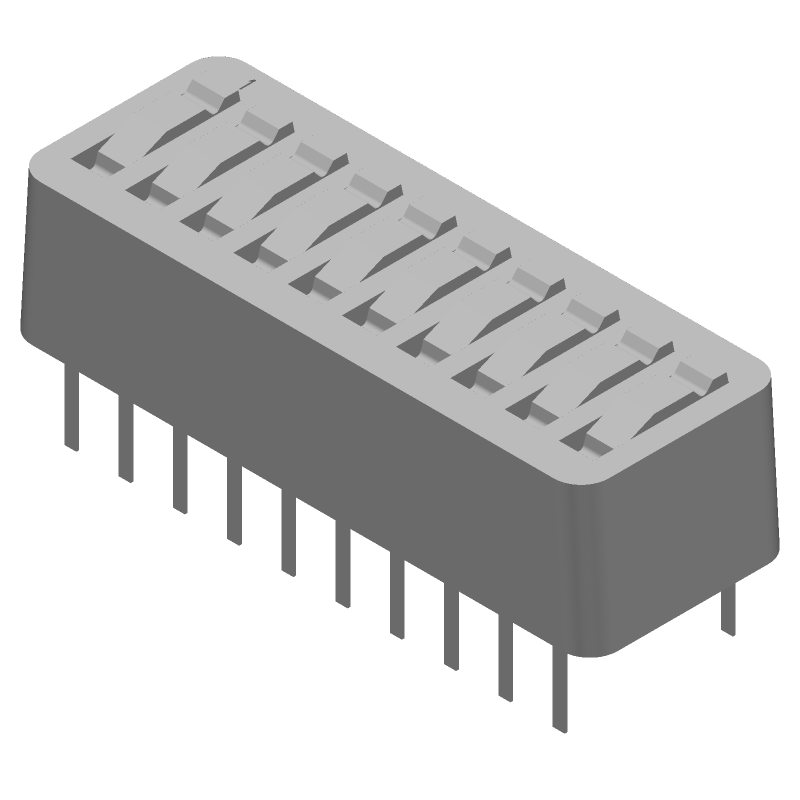 10 Pos SPST Rotary DIP Switch, 1.5A, 24VDC, Thru-Hole, Rocker