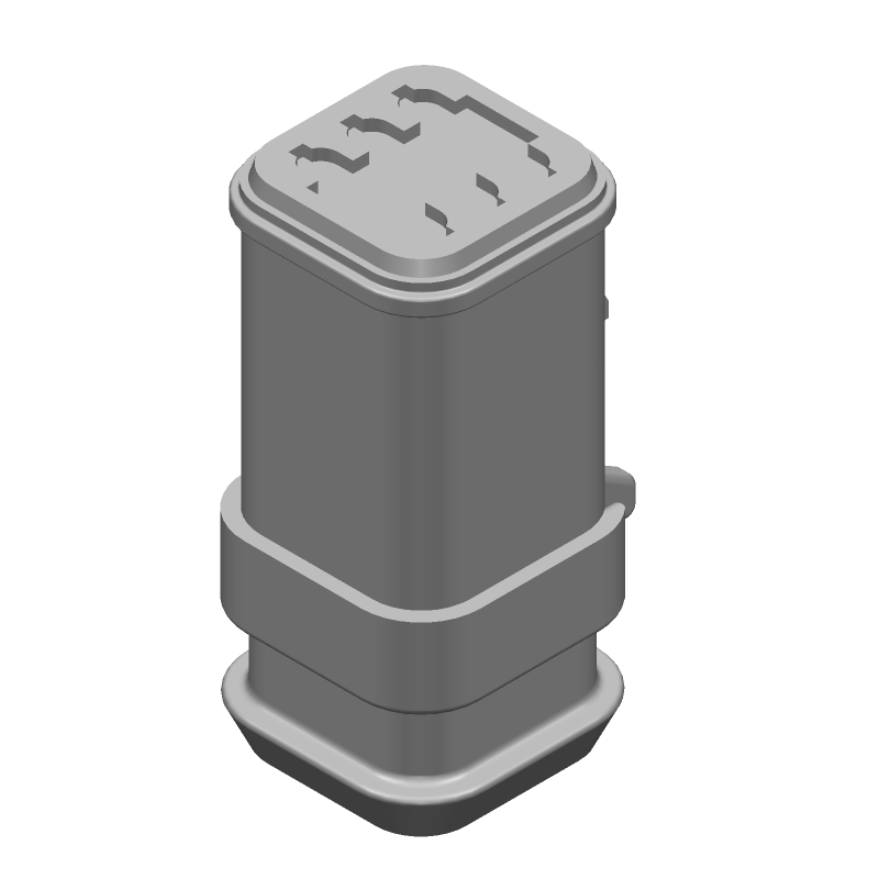 Conn Housing F 6 POS 4.45mm ST Cable Mount Black Box