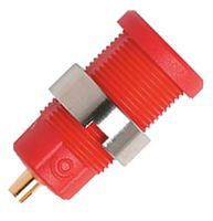 Red Female Solder Connector, 1kV, 36A, Gold/Nickel Plated Brass