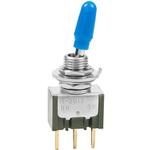 SPDT Toggle Switch, ON-None-ON, 0.1A 28V, PC Pins, Bat Lever