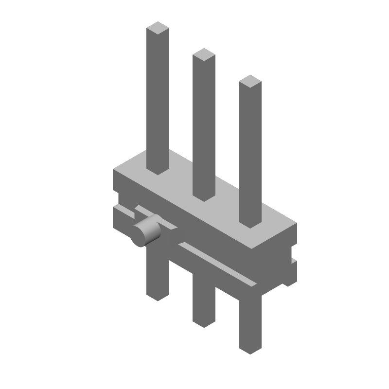 2.54mm Pitch 3 Pos Male Pin Header, Straight, Through Hole, 3A, Gold