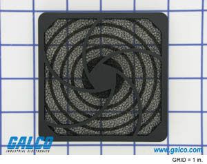 92mm Fan Filter Assembly - Plastic, 3.8" H x 3.8" W