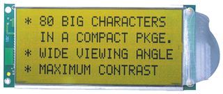 Parallel Interface, 4 lines x 20 characters, 12.1mm, Reflective Only