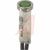 Indicator, Pnl-Mnt;  Light;  Green;  Incandescent;  5/16 in.;  14 V;  0.1 A;  Aluminum;  6 in.