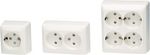 Unearthed socket 105 x 71 x 41 mm 250 VAC 16 A DE  white, 1841970, Elko