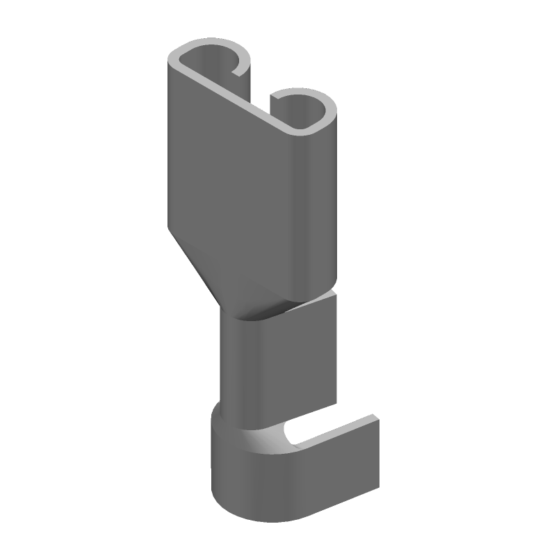 Female Receptacle Terminal, 6.35mm Tab, 18-14 AWG, Brass, Tin Plated