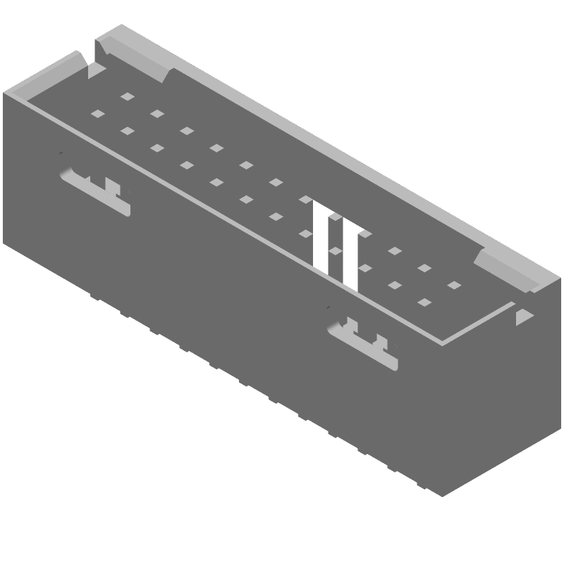 24 Pos 2.54mm Shrouded Header, Male, Gold/Tin, 3A, UL94 V-0