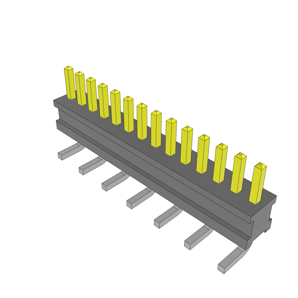 Conn Unshrouded Header HDR 14 POS 1.27mm Solder ST Top Entry SMD Tube