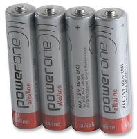 BATTERY, ALKALINE, AAA, PK4