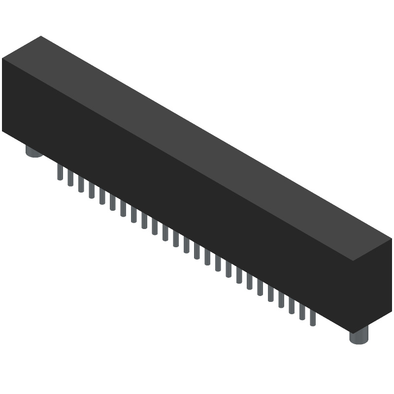 Card Edge Connector, 50 Pos, 2.54mm Pitch, Gold Plated