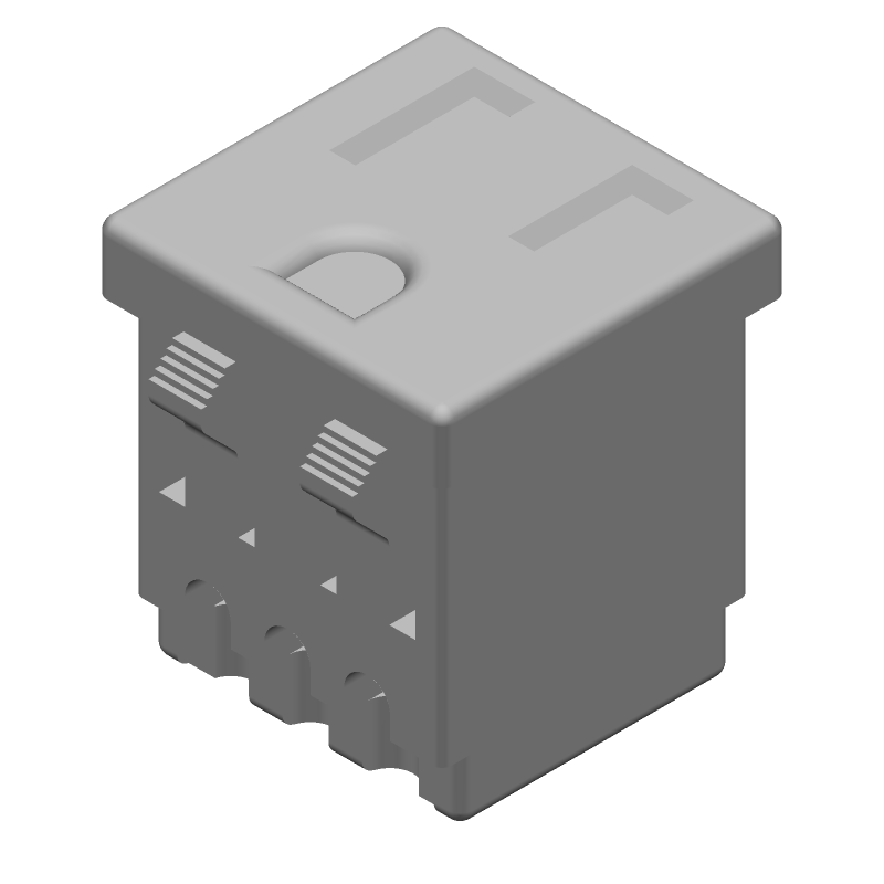 3 Pos Female Power Connector, 15A, 125V, Panel Mount, Straight