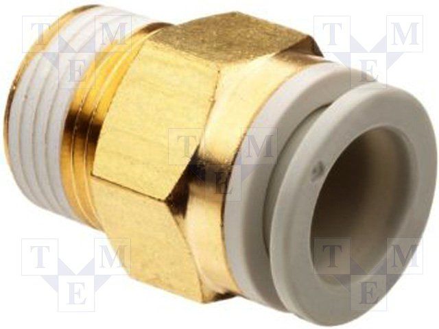 Straight plug-in connector -100 kPa. . .1 MPa, KQ2H06-02AS, SMC
