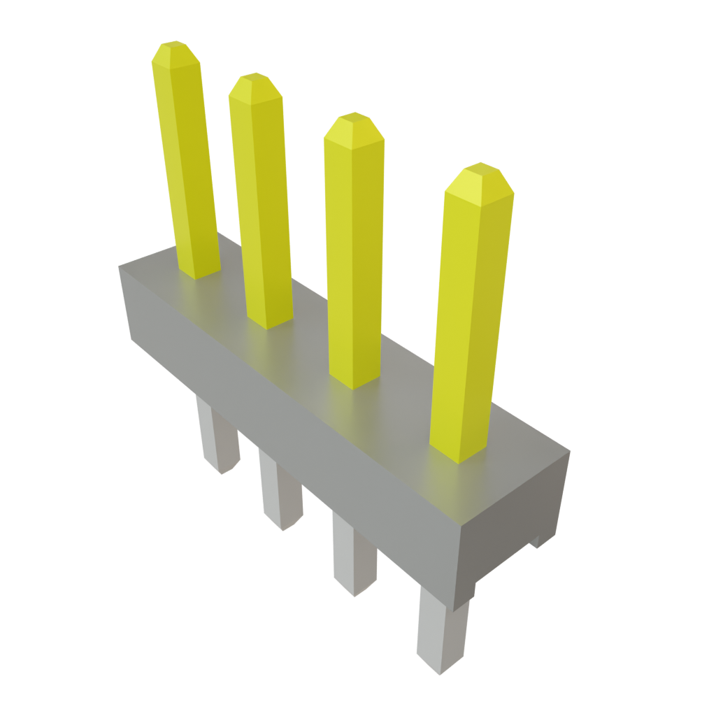 4-Contact Male Header, 2mm Pitch, 8mm Length, 125°C, RoHS Compliant