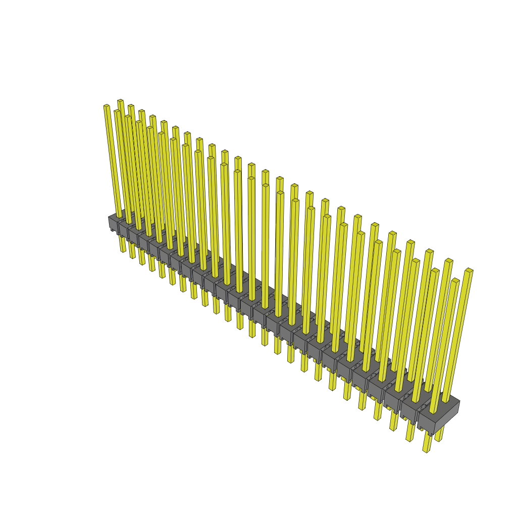 Conn Unshrouded Header HDR 50 POS 2.54mm Solder ST Top Entry Thru-Hole Bulk