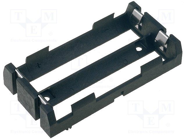 2x 18650 Nylon THM Battery Holder, Tin Contacts