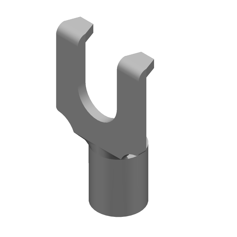 Copper Tin Spade Terminal 10-12AWG Crimp Straight