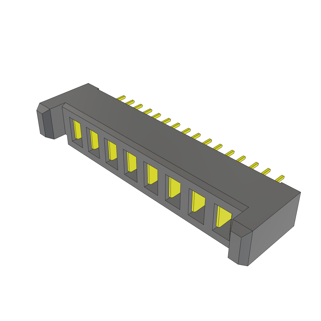 Conn Strip SKT 8 POS Solder ST Thru-Hole 48 Terminal 1 Port