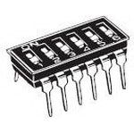 4-POS SPST Slide DIP Switch, 25mA 24VDC, Thru-Hole PC Pins