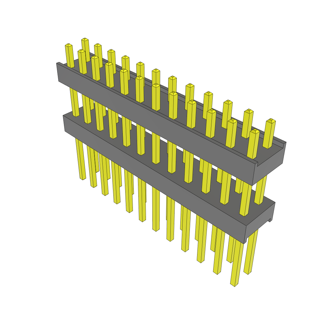 Conn Board Stacker HDR 24 POS 2.54mm Solder ST Top Entry Thru-Hole Bulk