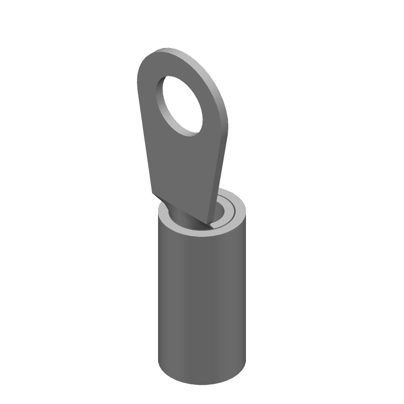 Red Insulated Crimp Terminal, 8AWG, 600V, Copper/Tin