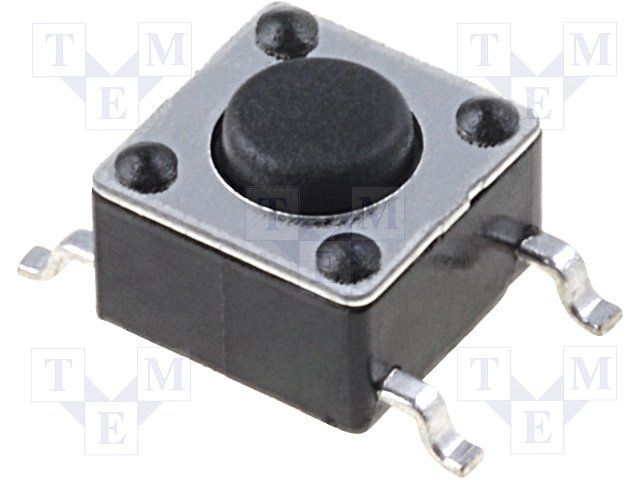 Keypad Switch, SPST, Momentary, 50mA, 12VDC, Surface Mount