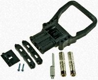 Black Chassis Mount Industrial Power Socket, Rated At 160A, 150 V ac