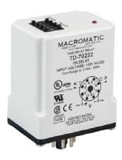 MACROMATIC CONTROLS         TD-70222             TIME DELAY RELAY, DPDT, 999H, 240VAC