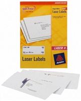 Avery White Blank Adhesive Label, 63.5 x 38.1mm, Pack of 100Sheets