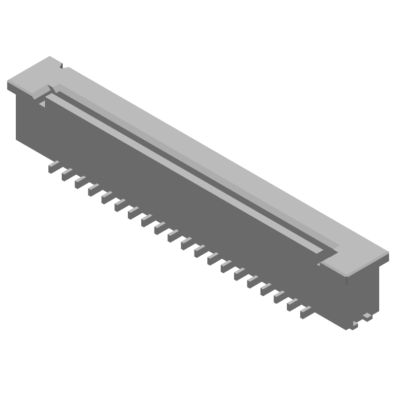 0.5mm FPC Connector, 40 Pos, Vertical ZIF, Surface Mount, Gold Contact