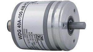Rotary encoder, incremental 10. . .30 VDC 100, WDG40A-100-ABN-H24-K2, Wachendorff