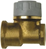Polyplumb PVC & ABS Push Fit Fitting Brass 90 Wall Plate Elbow, 15mm od