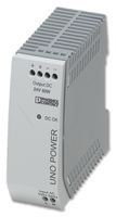 PHOENIX CONTACT   UNO-PS/1AC/24DC/60W   AC/DC DIN Rail Power Supply, Adjustable, Fixed, 85 V, 264 V, 60 W, 24 V, 2.5 A