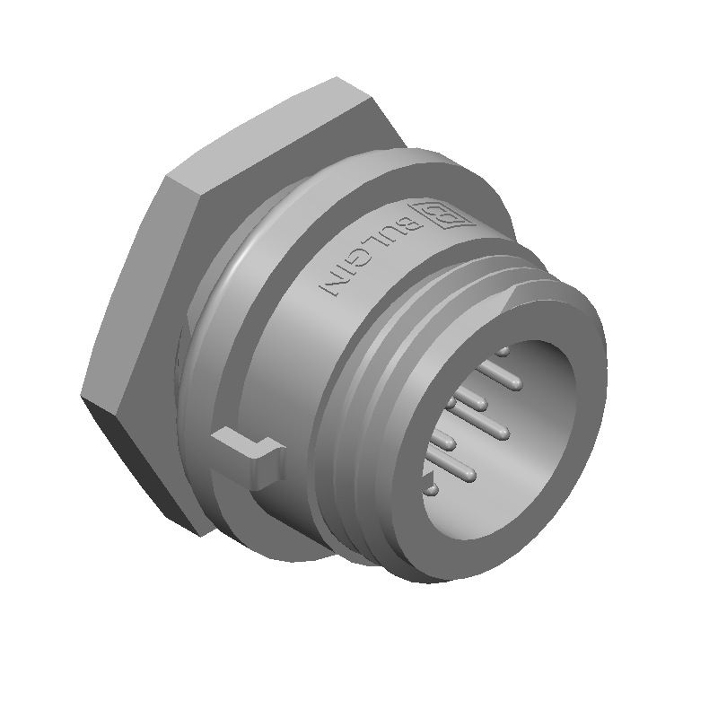 12 Pos Sealed Power Connector, 1A, 50V, Male, Crimp/Solder