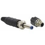 Male DC Power Connector, 24V, 11A, Solder, Straight, Silver