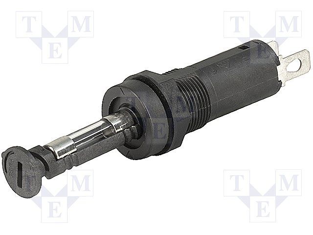 10A 250V Fuse Holder, Panel Mount, Solder Lug, Illuminated