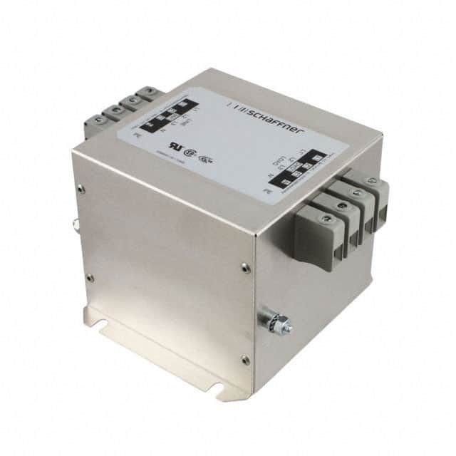 Power Line Filter 0Hz to 60Hz 25A 520VAC Terminal Block Flange Mount