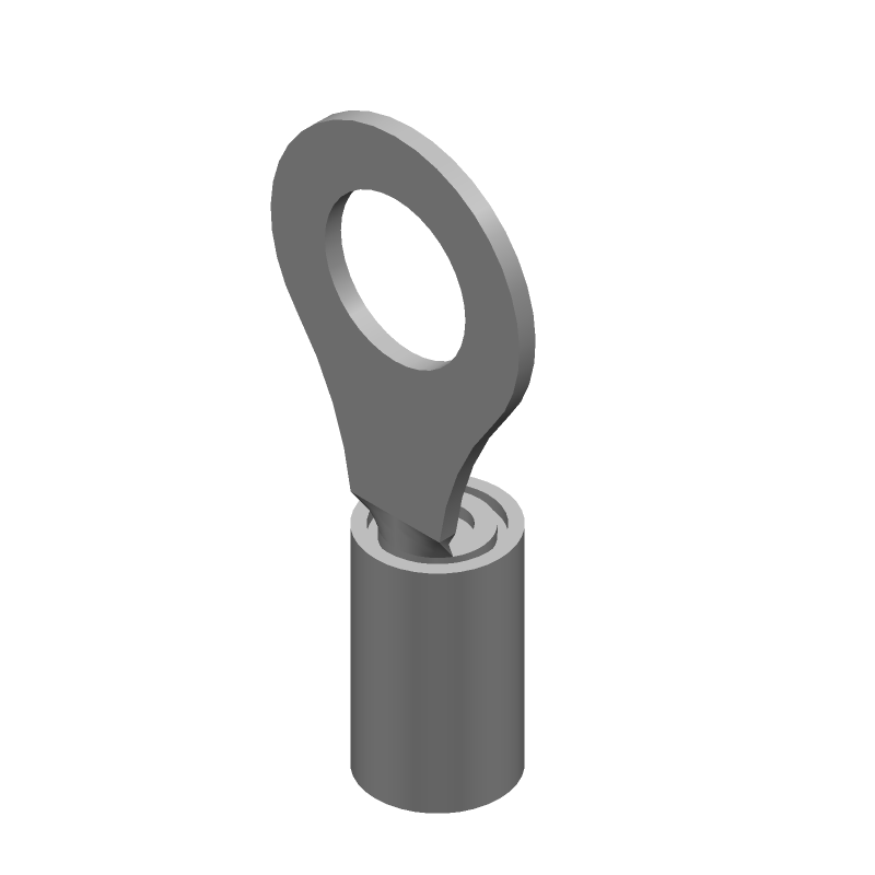 Ring Terminal 14-16AWG Copper Tin Blue Insulated Crimp 300V