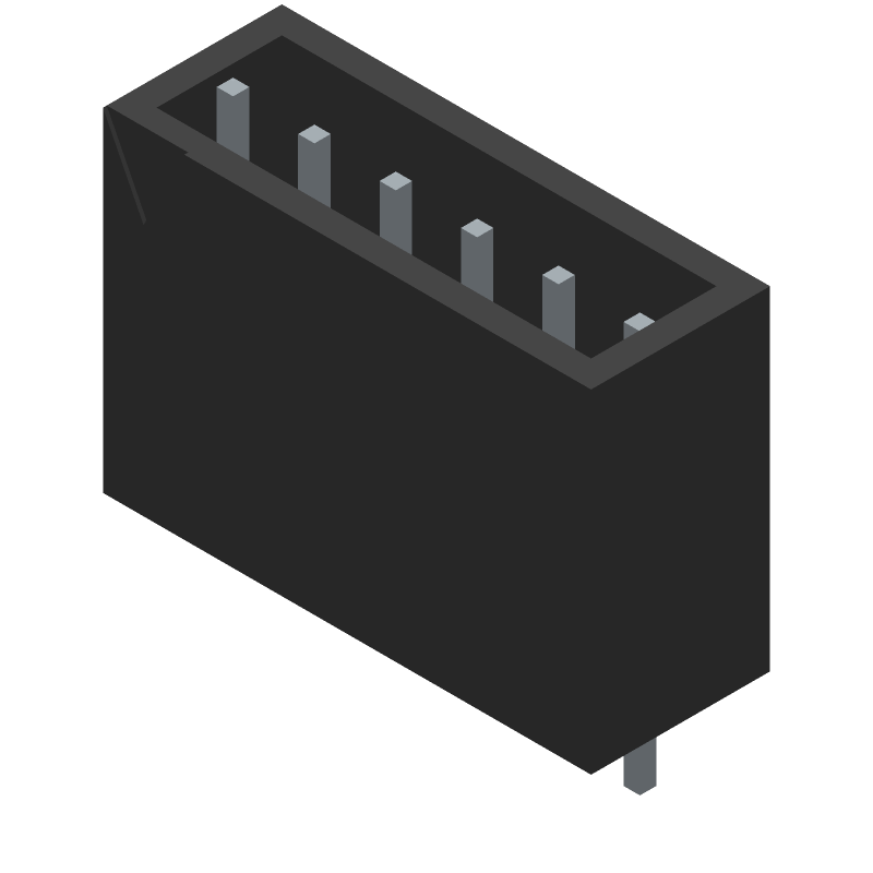 Spring Cage Terminal Block, 6 Pos, 5mm, Solder RA, Thru-Hole, 13A