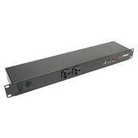 12 OUTLET SURGE STRIP 20A 1U BLACK RACKMOUNT