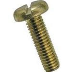 Screw Machine Pan-HD Slot M6 X 1-THD 16mm-LG Brass Plain